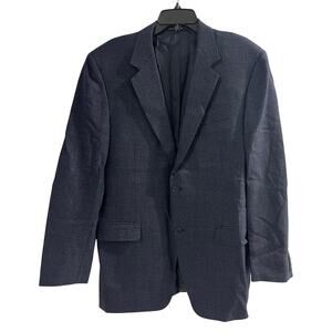 12-18 CANALI Men's 2 Button Blazer Houndstooth Dark Grey Size 52/XL